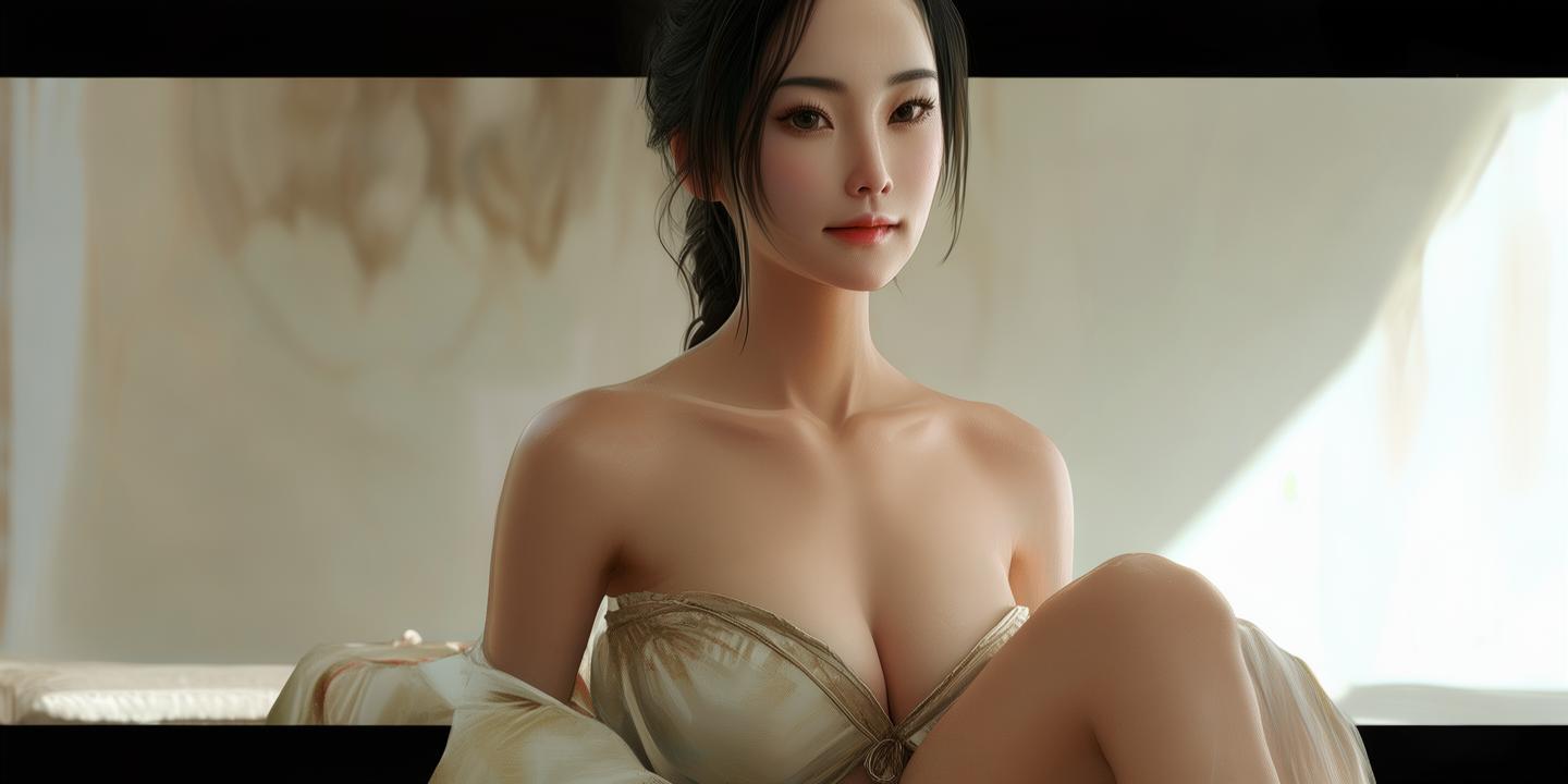 生成一张成年女性角色 3D CG 高精度插画，9:16 竖版