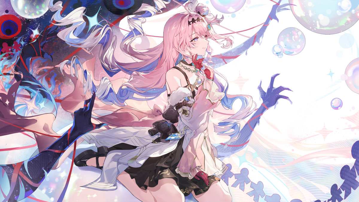 粉色长发动漫女孩