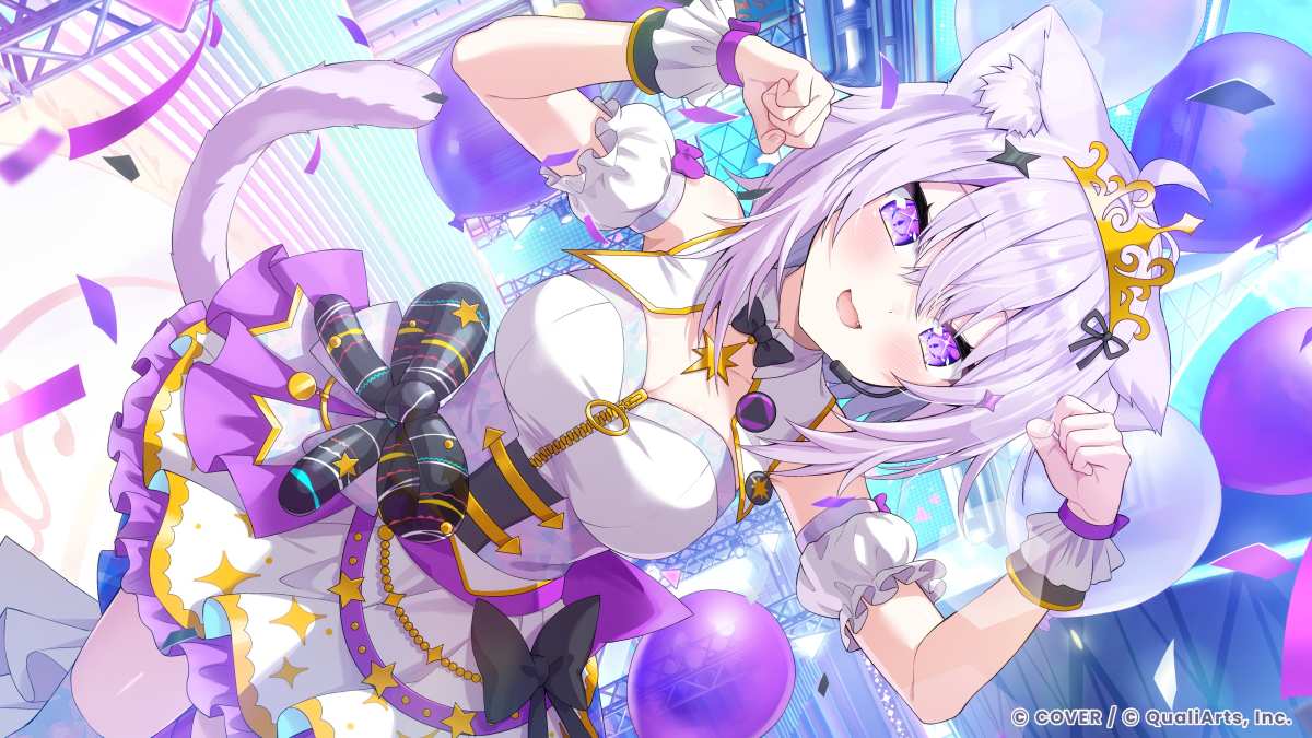 紫色猫耳女孩动态壁纸