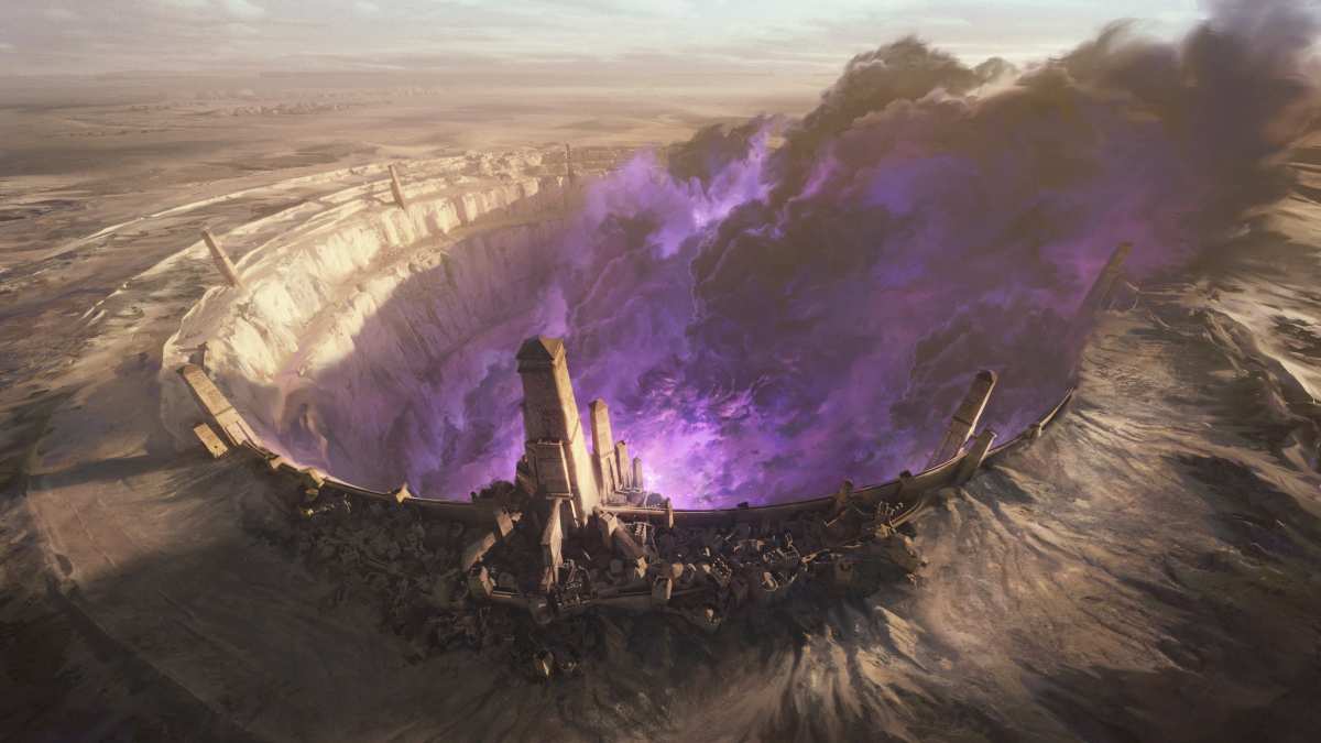 神秘紫光陨石坑