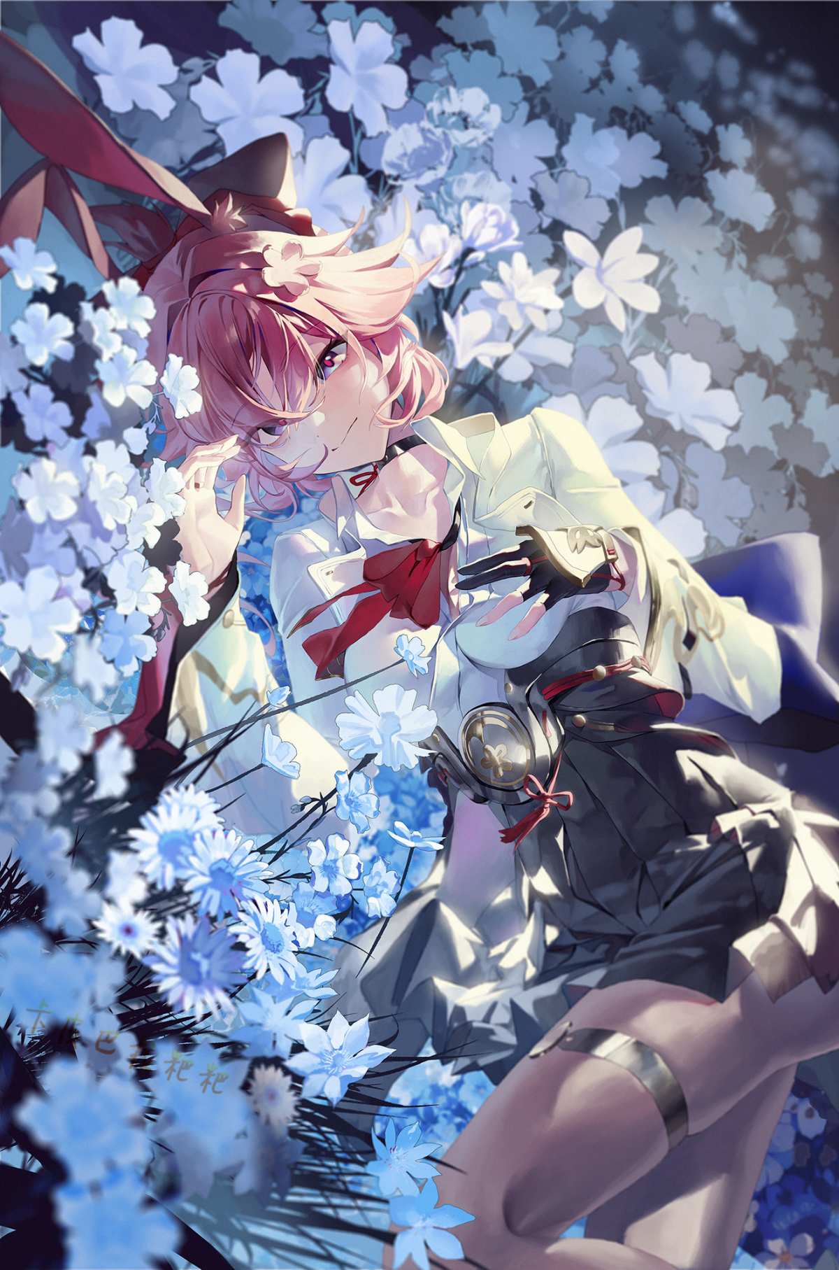 星穹铁道角色侧躺花朵壁纸