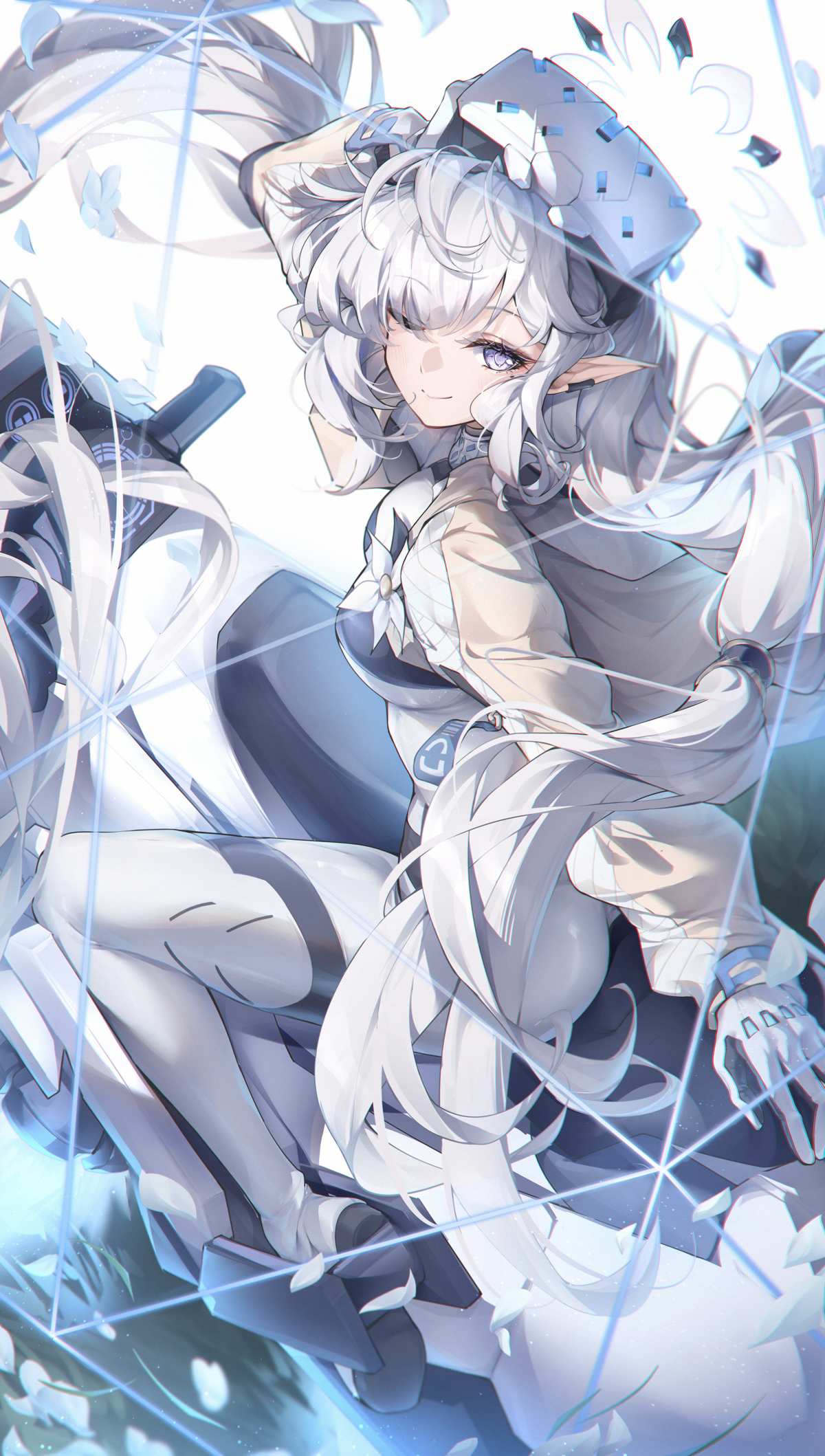 蓝白动漫女孩
