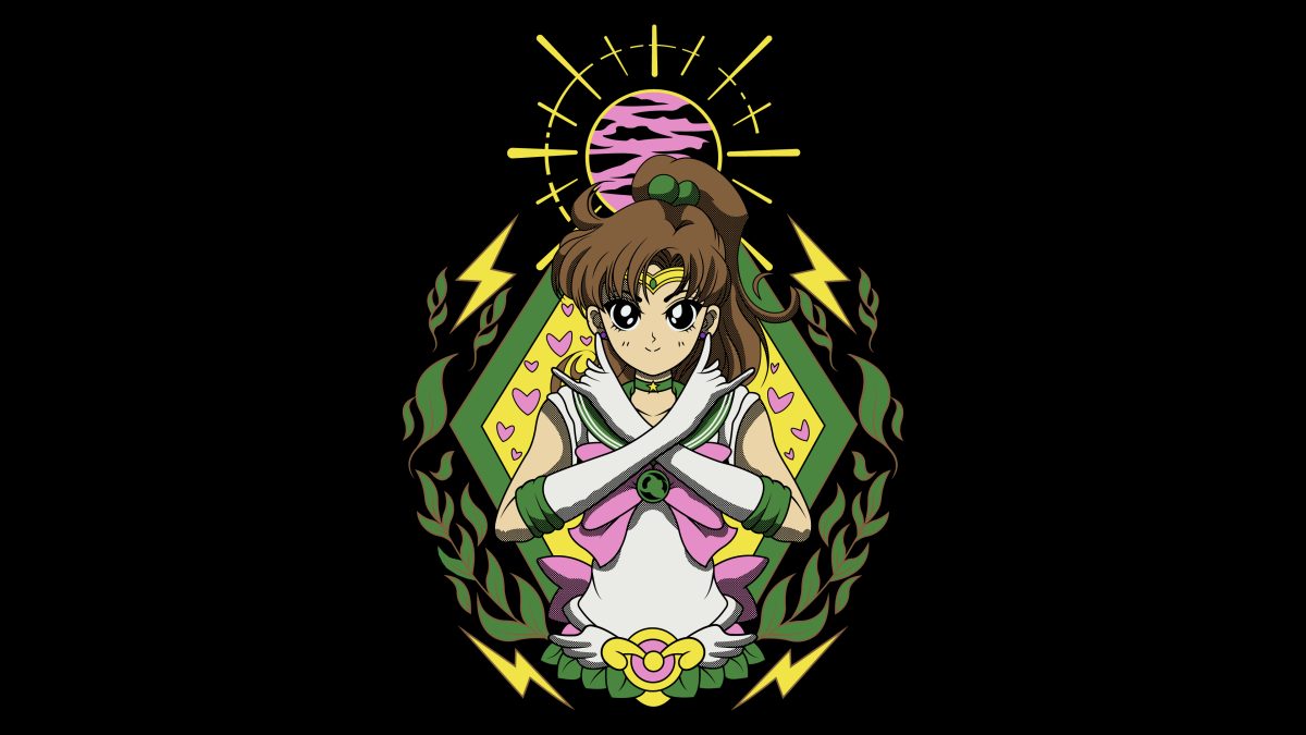 水手木星矢量插画壁纸