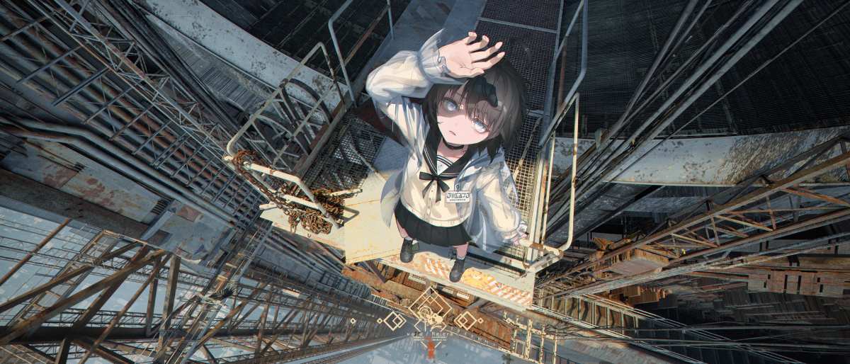 仰望阳光下的少女