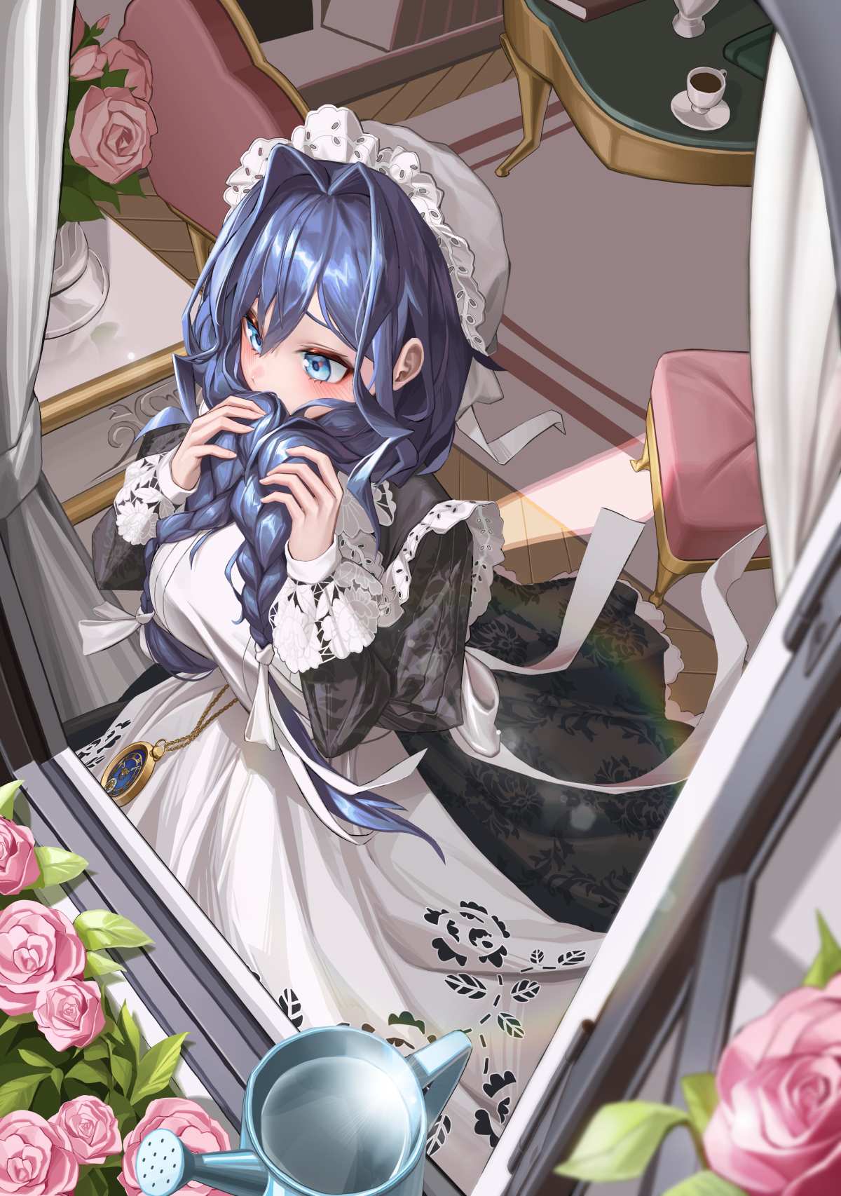 蓝发少女动漫壁纸