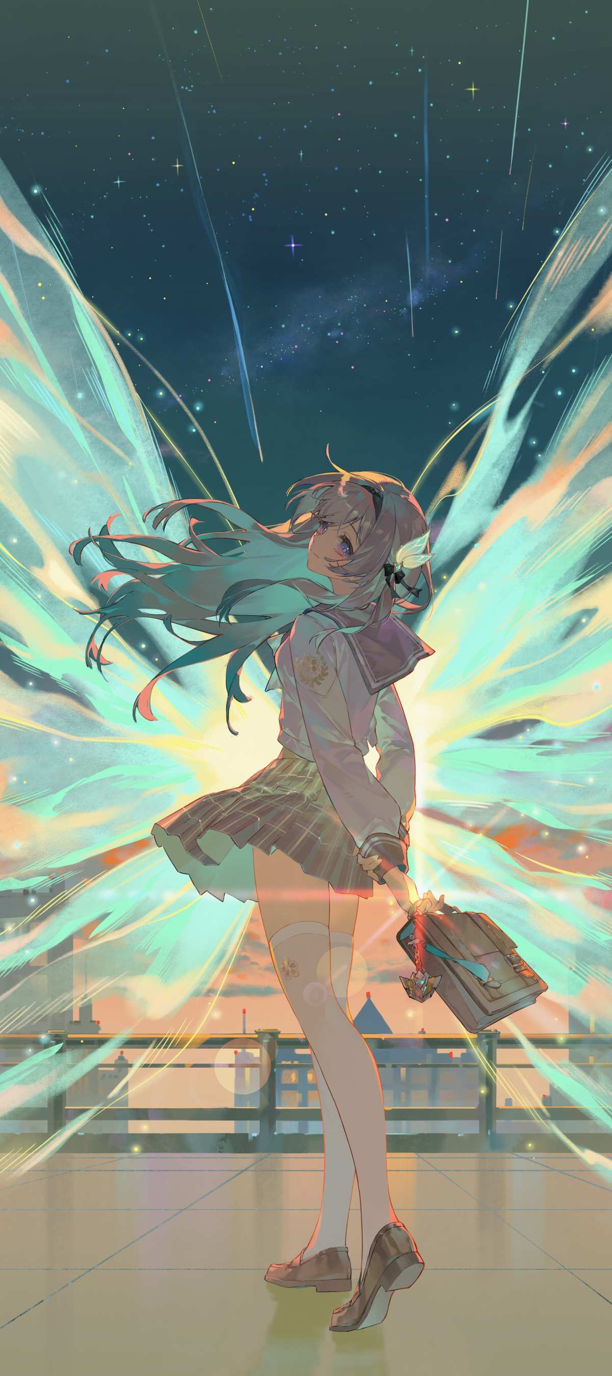 星夜中的少女