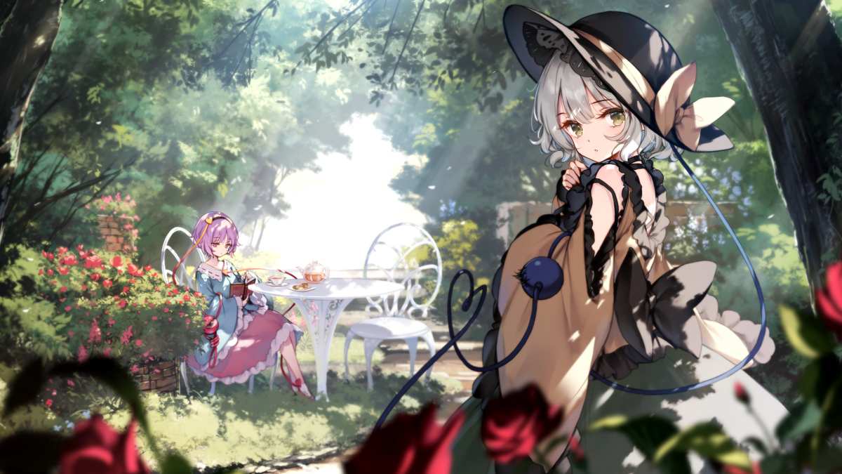 银发少女花园茶会