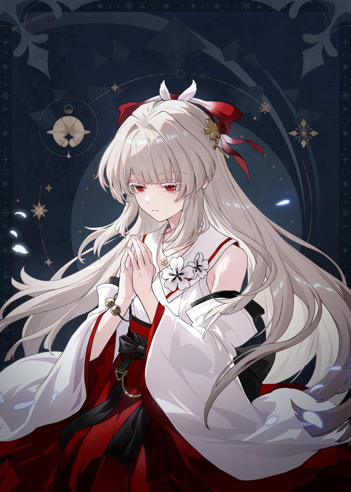 白发红眼动漫女孩