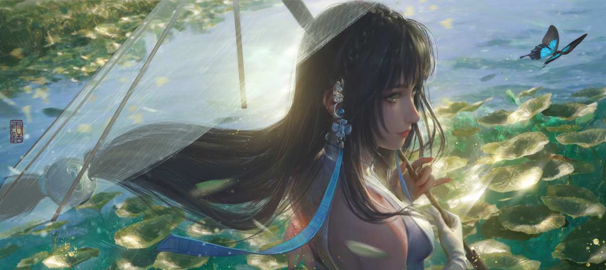 阳光下的蝴蝶仙子