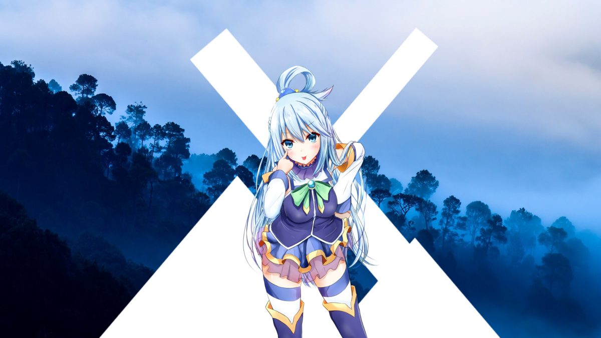 蓝色长发动漫女孩壁纸