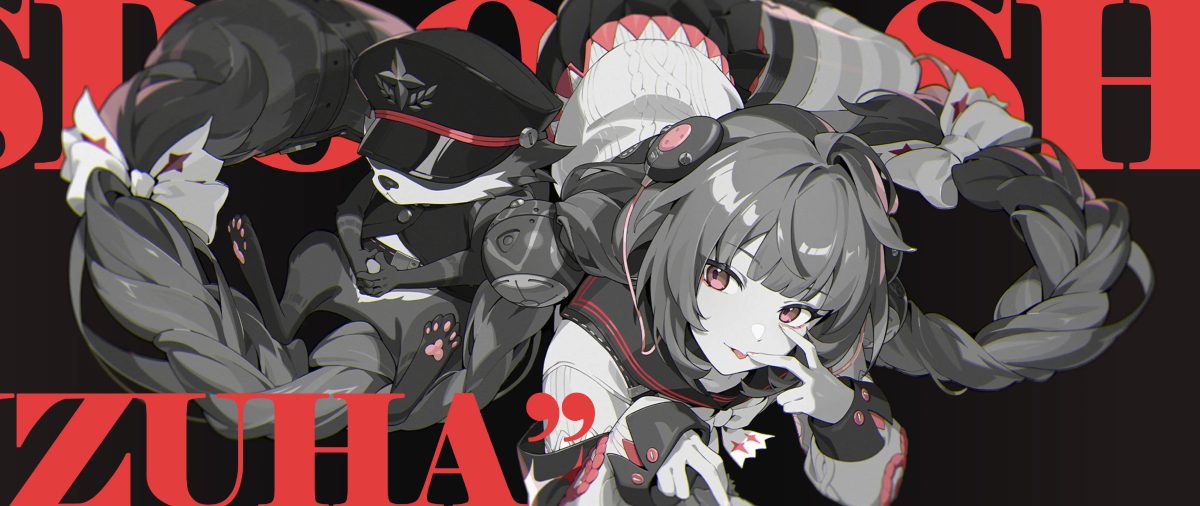 黑发双马尾女孩游戏角色壁纸