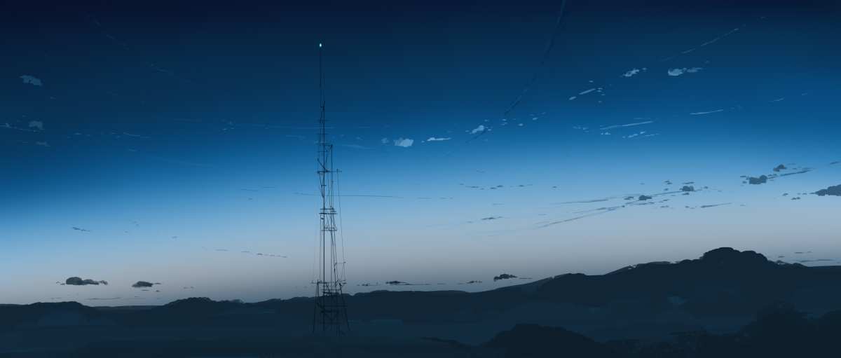 夜空下的天线