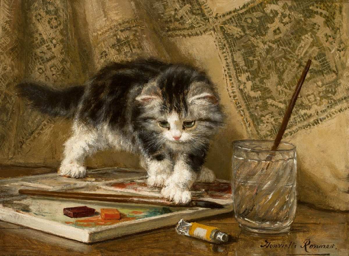 猫咪与画具