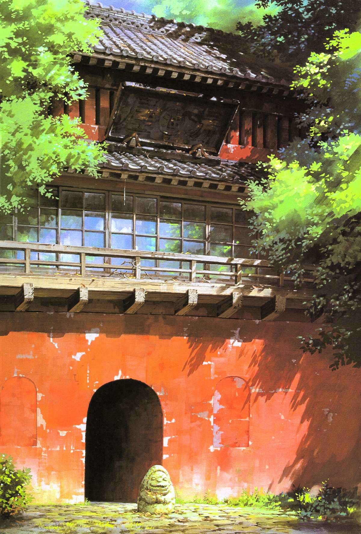 古风建筑阳光绿意壁纸