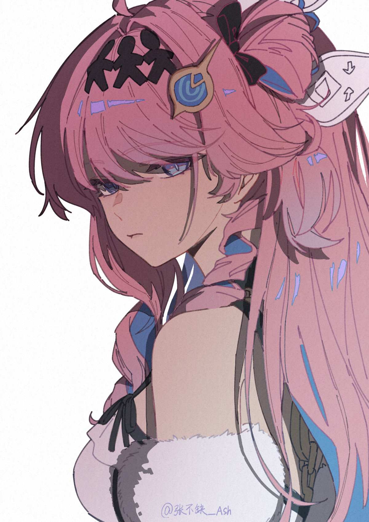 粉色长发动漫女孩