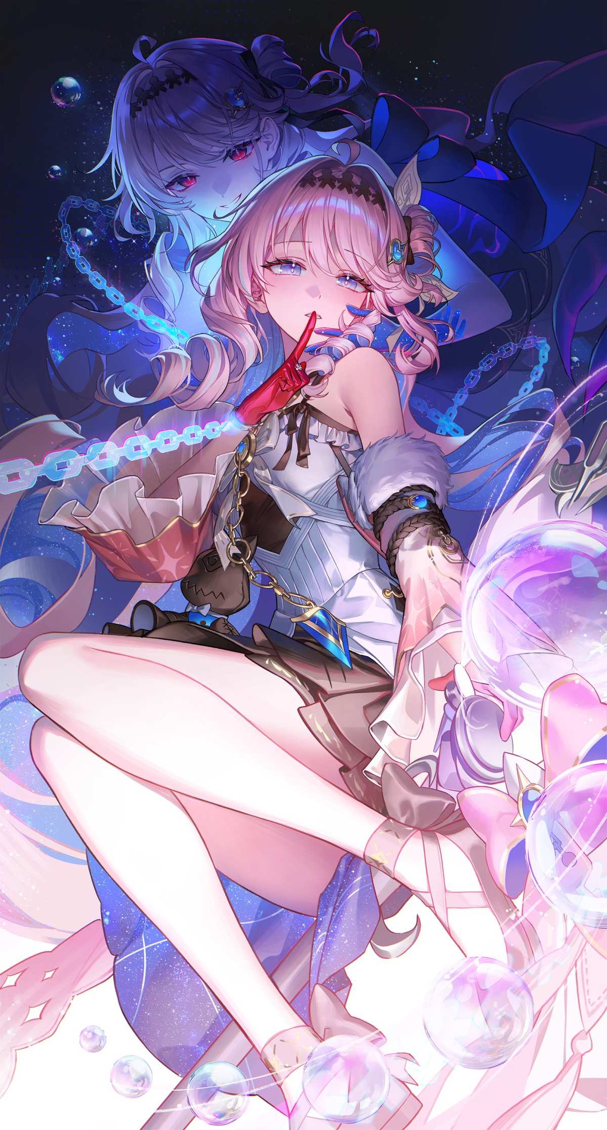 粉色长发女孩动漫壁纸