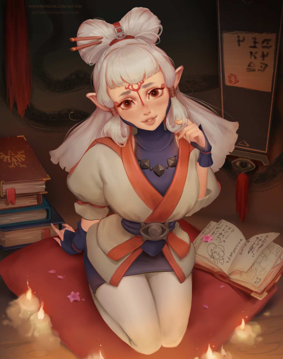 白发少女游戏角色