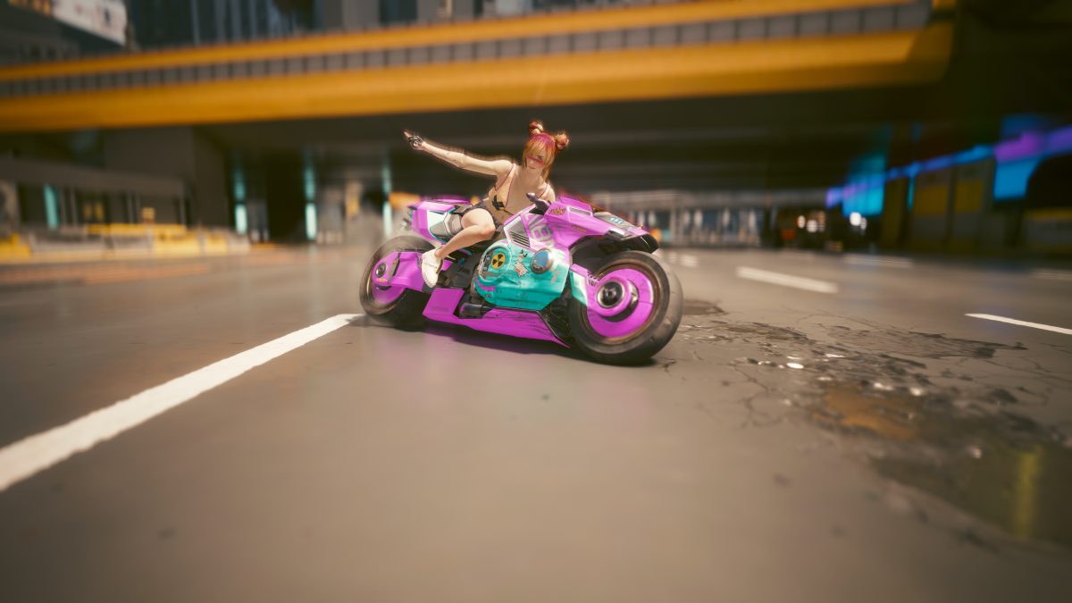 赛博朋克摩托女孩