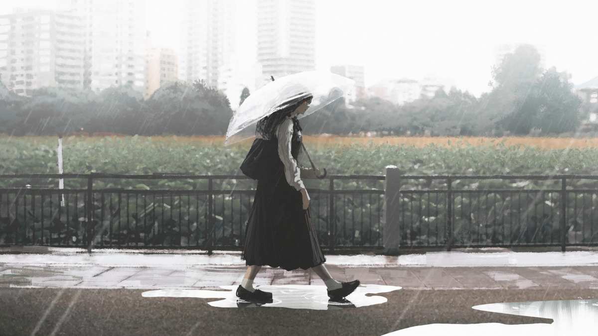 雨中漫步