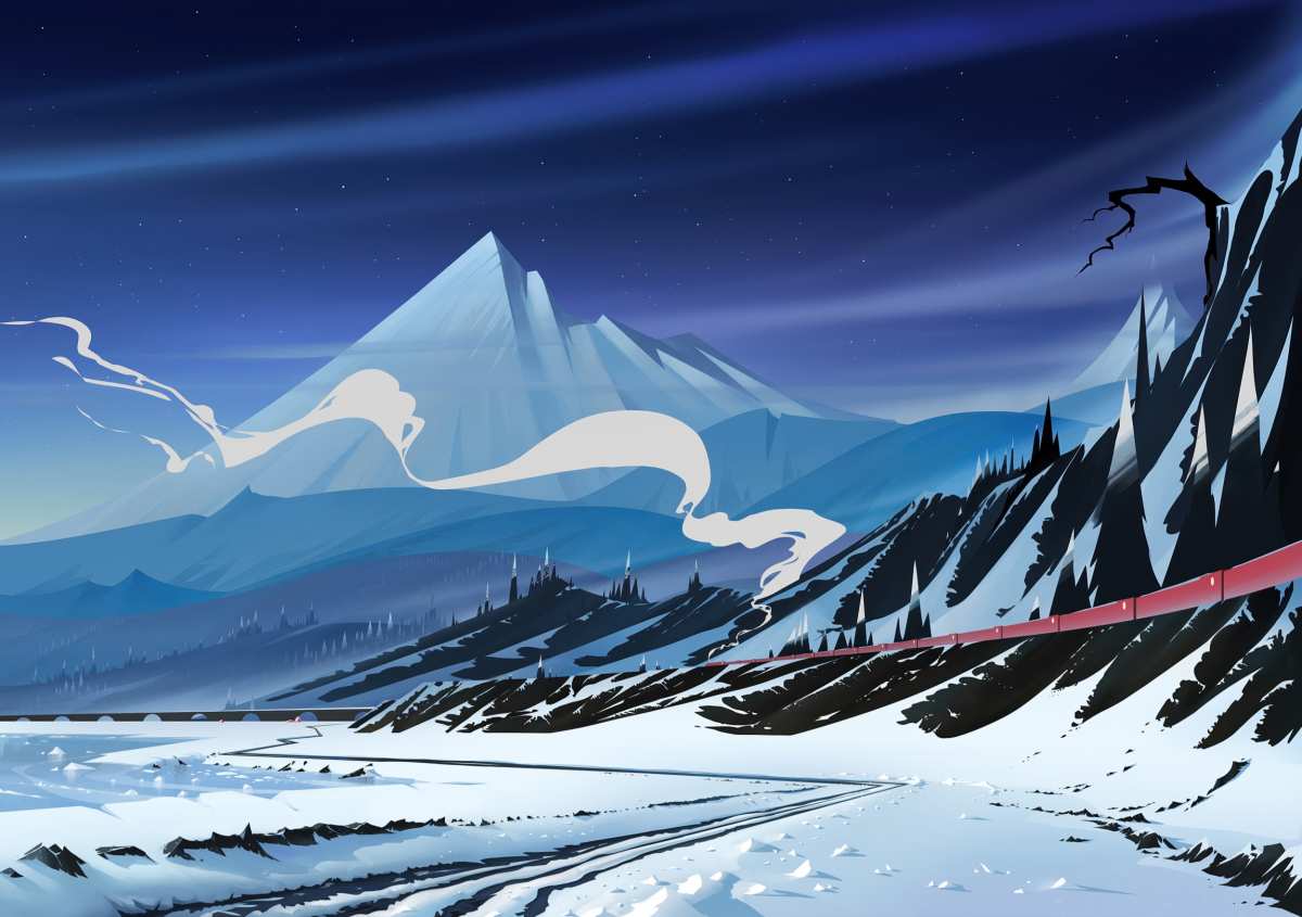 冰雪列车夜行