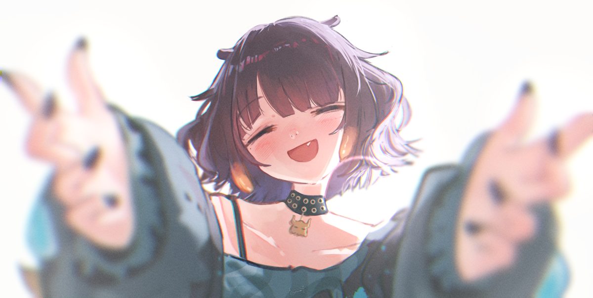 紫色短发女孩动态壁纸