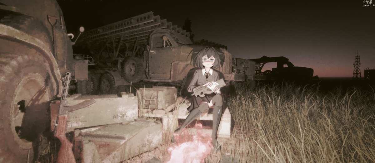 夜幕下的少女与战车