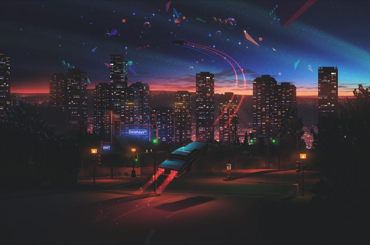 未来都市夜幕