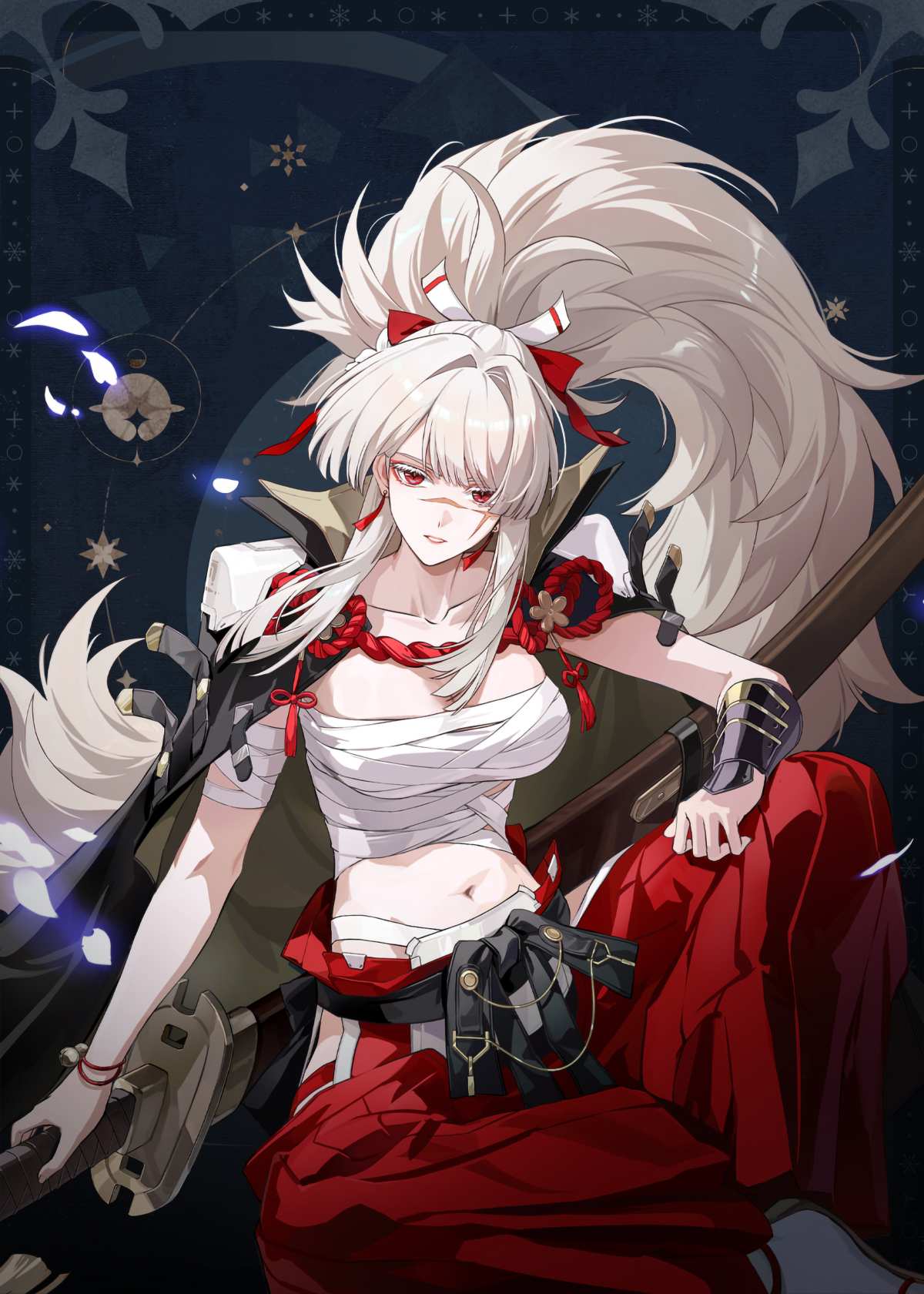 白发红眼动漫女孩