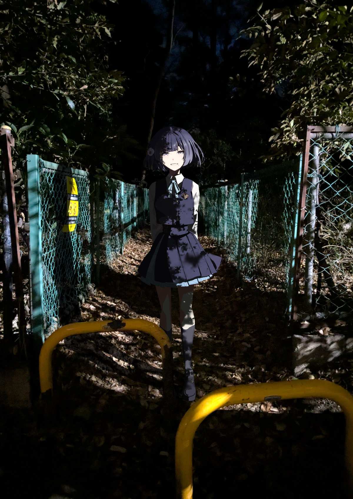 阳光下的校园女孩