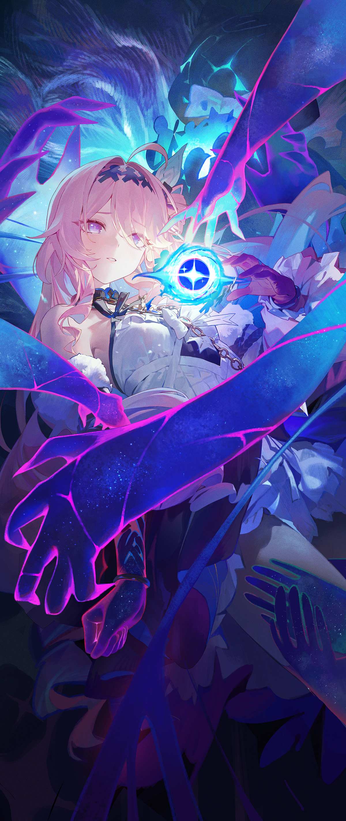 粉发蓝眼魔法少女