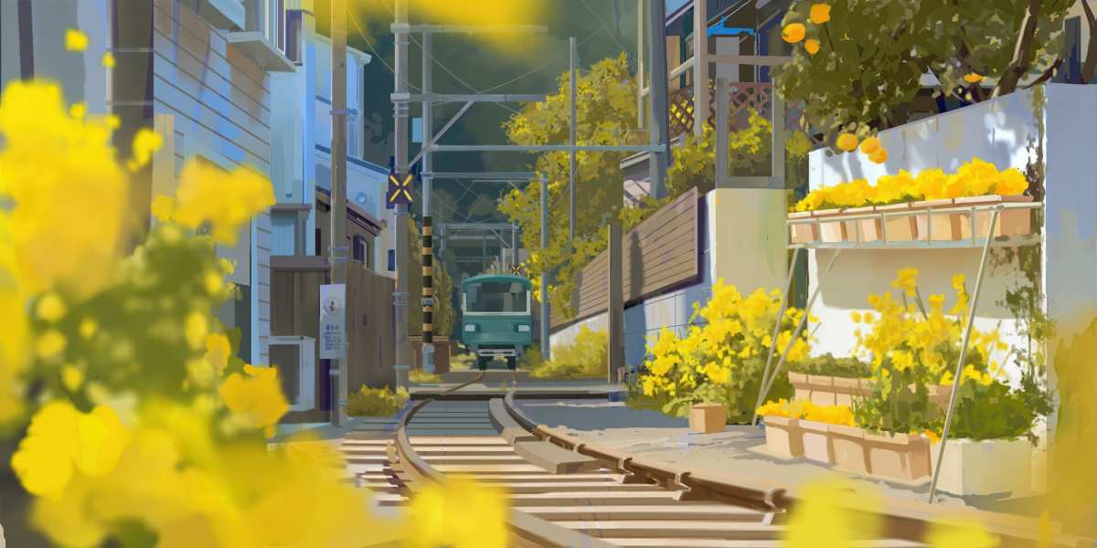 阳光下的铁道花语