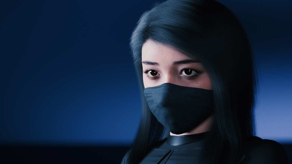神秘黑发女性