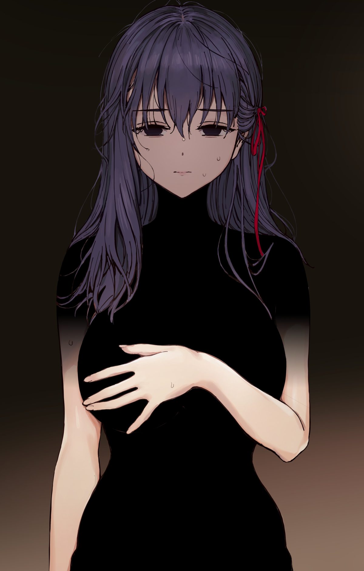 忧郁紫发女孩