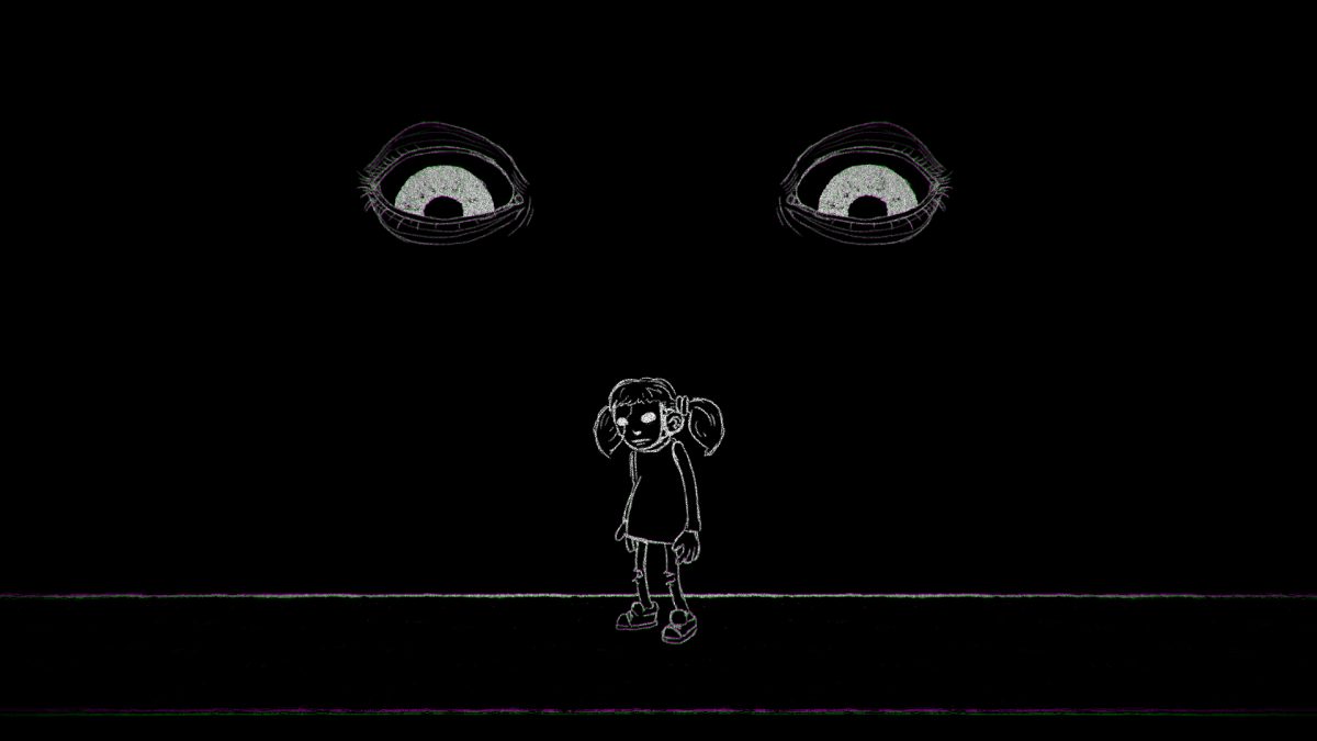 神秘眼神黑白简约风