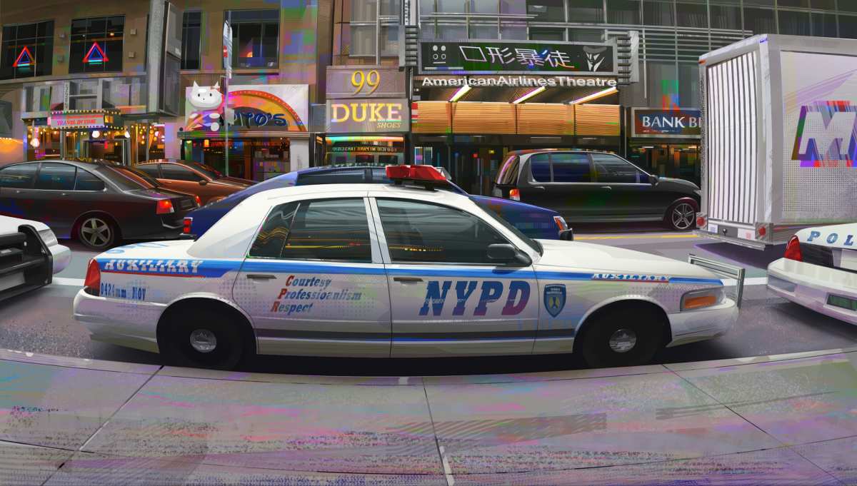 纽约街头警车动态壁纸