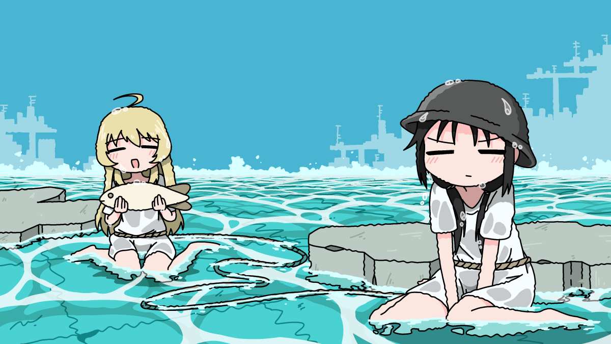 二次元女孩海边冒险
