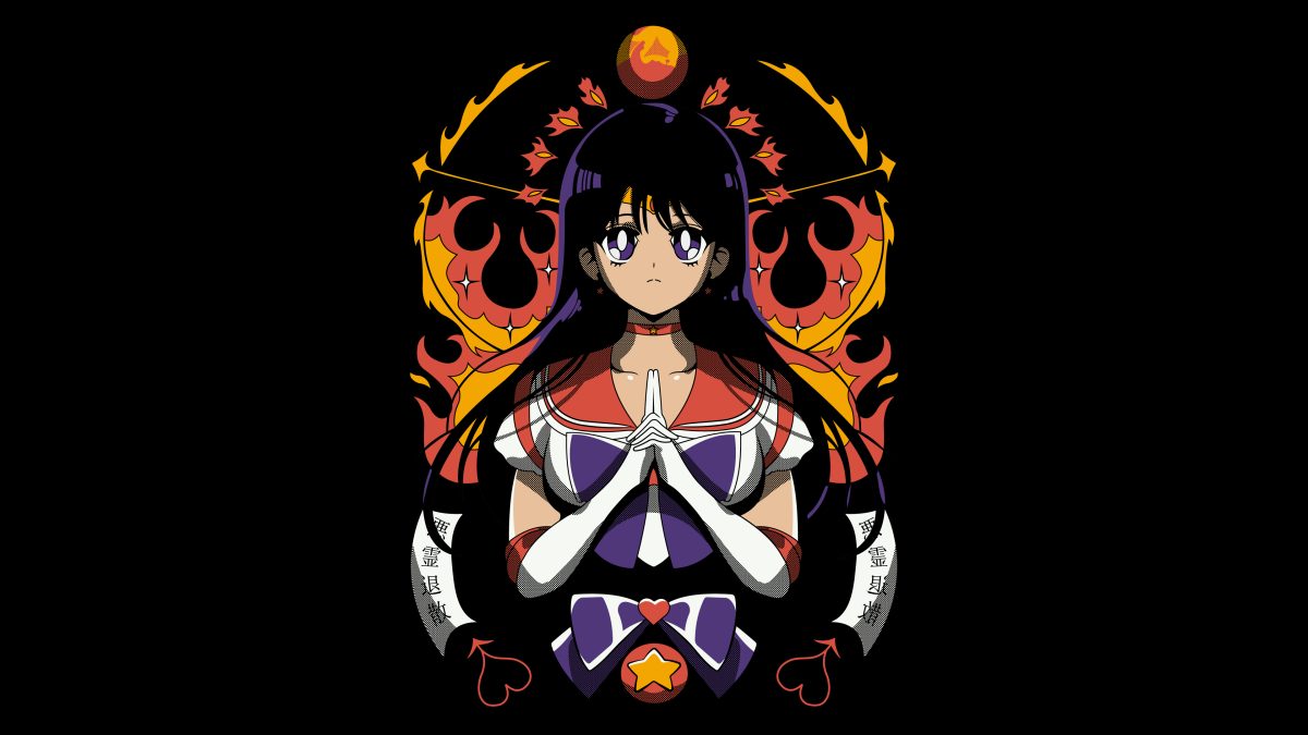 紫眼少女矢量壁纸