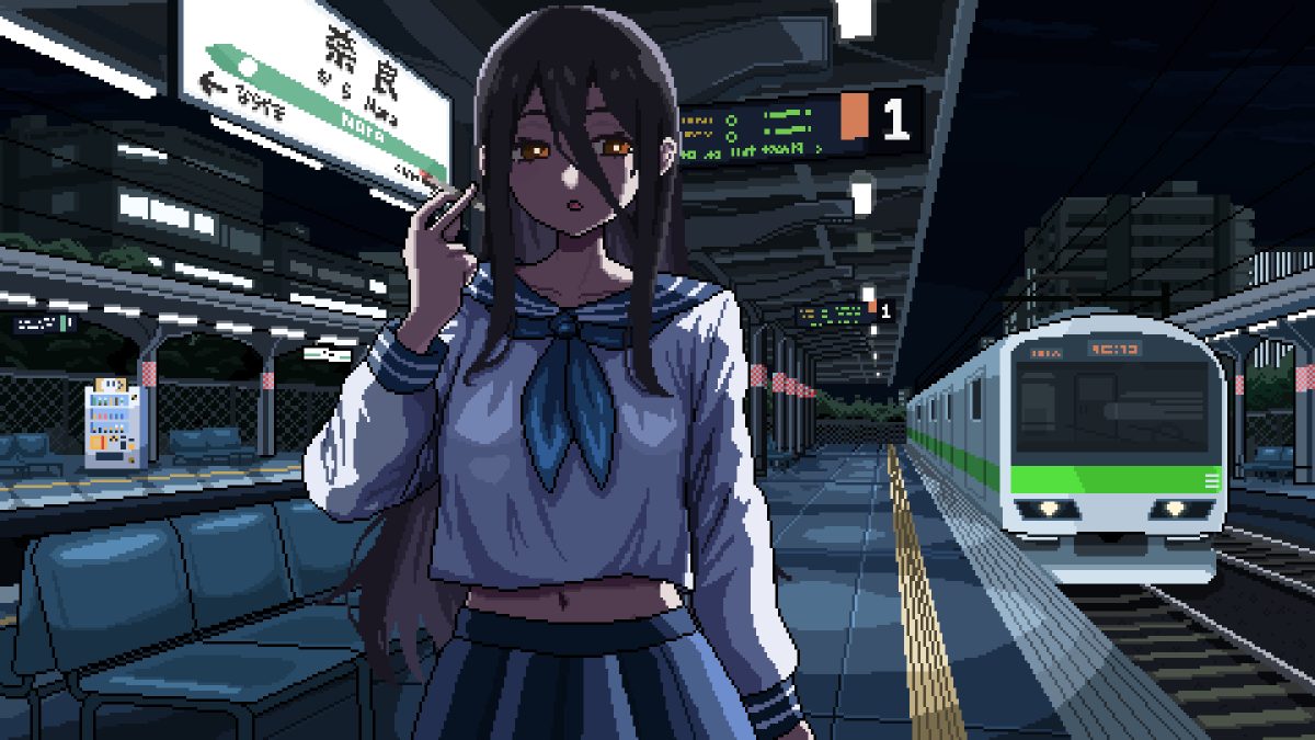 像素少女与列车