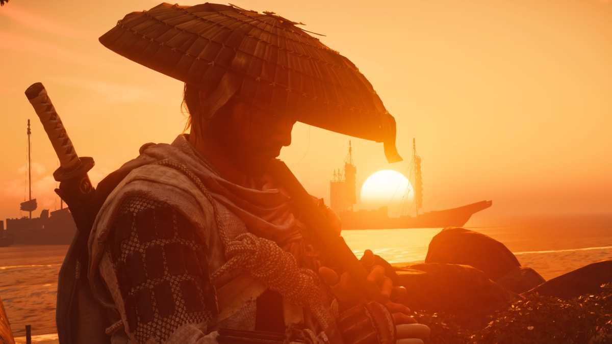 《对马岛之魂》武士日落壁纸