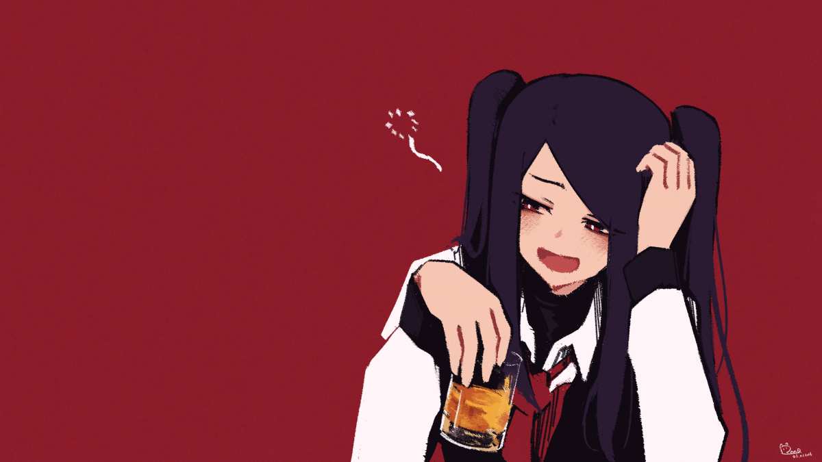 醉酒女孩壁纸