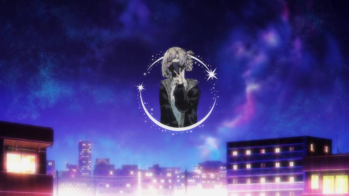 星夜下的动漫女孩