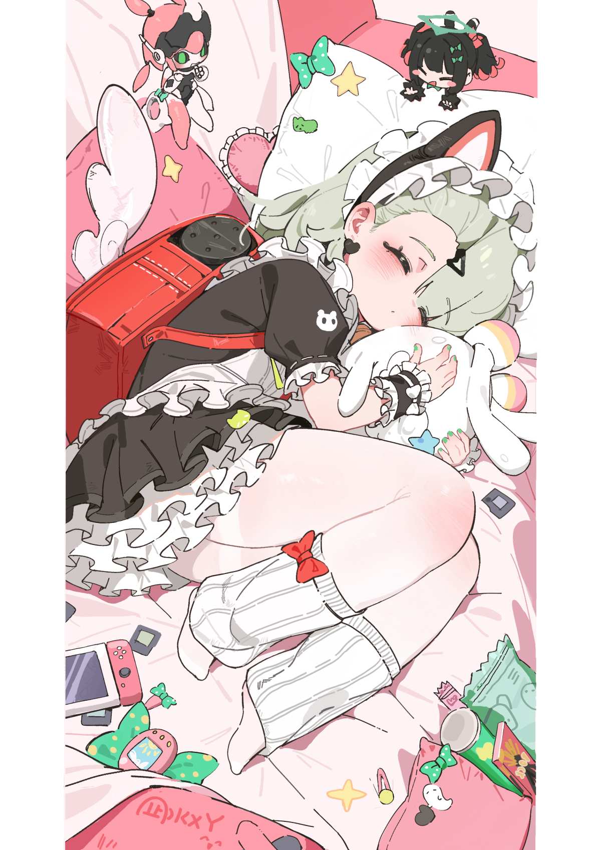动漫女孩与玩具