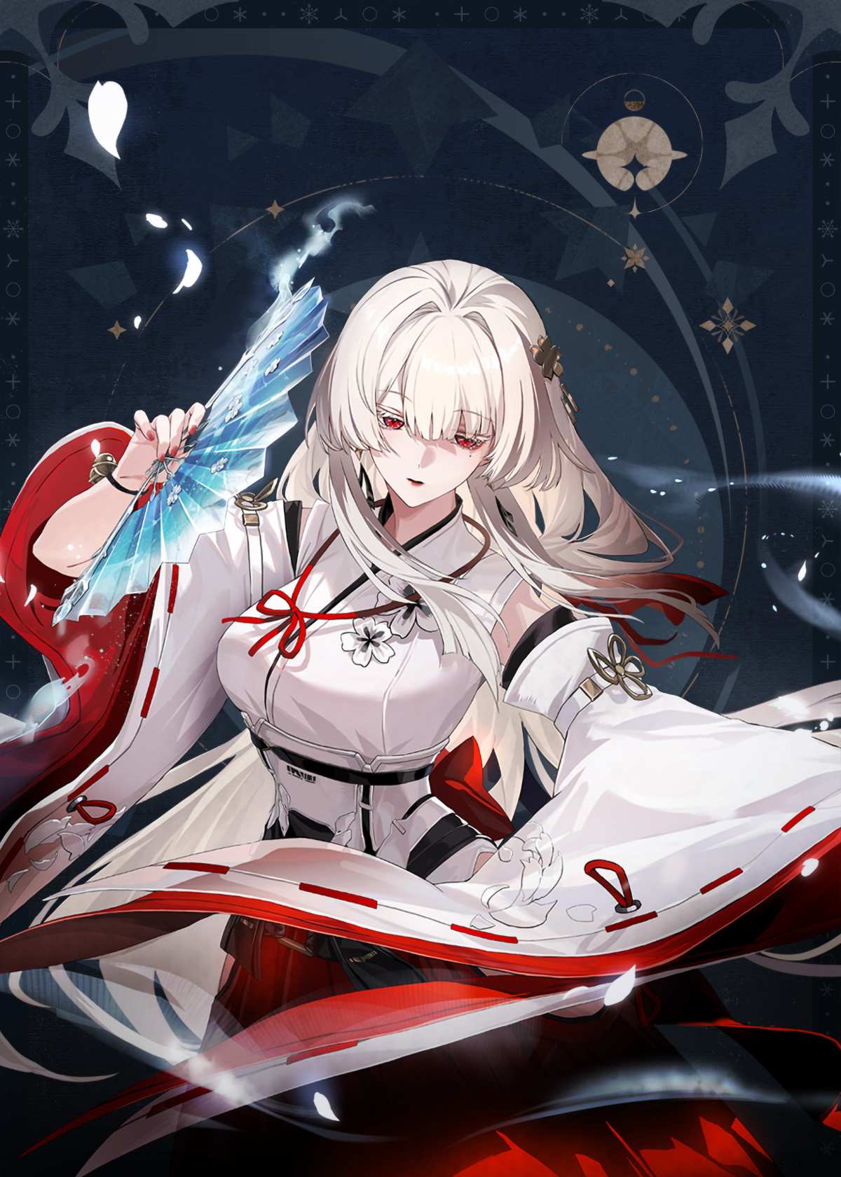 白发红眼动漫女孩