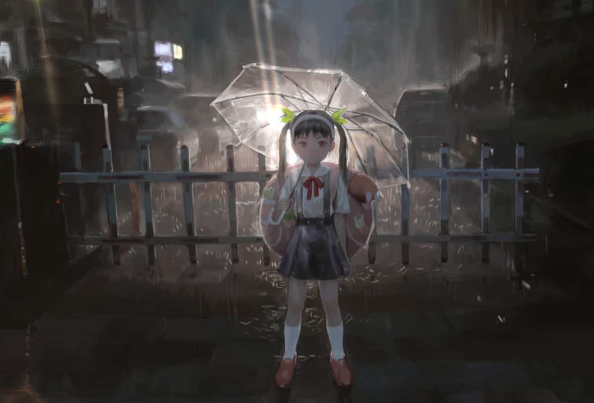雨中少女