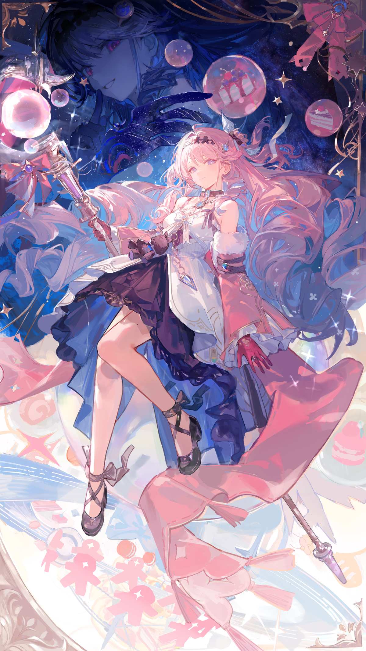 粉色长发女孩游戏角色壁纸