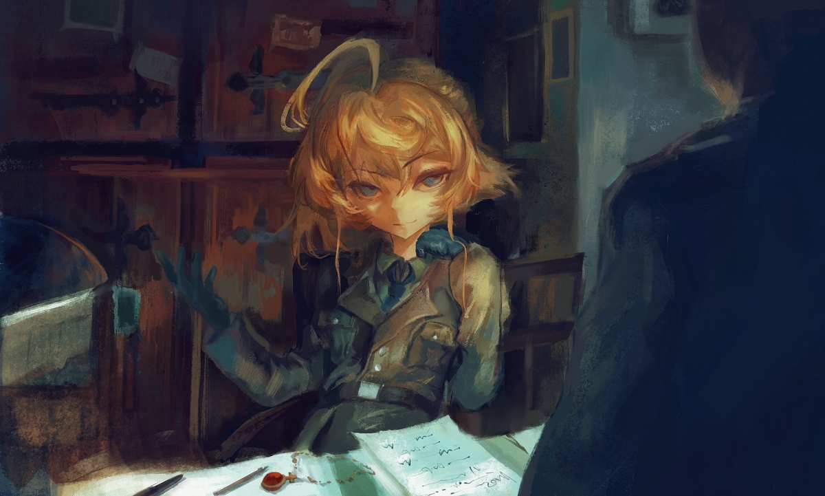金发少女桌面壁纸