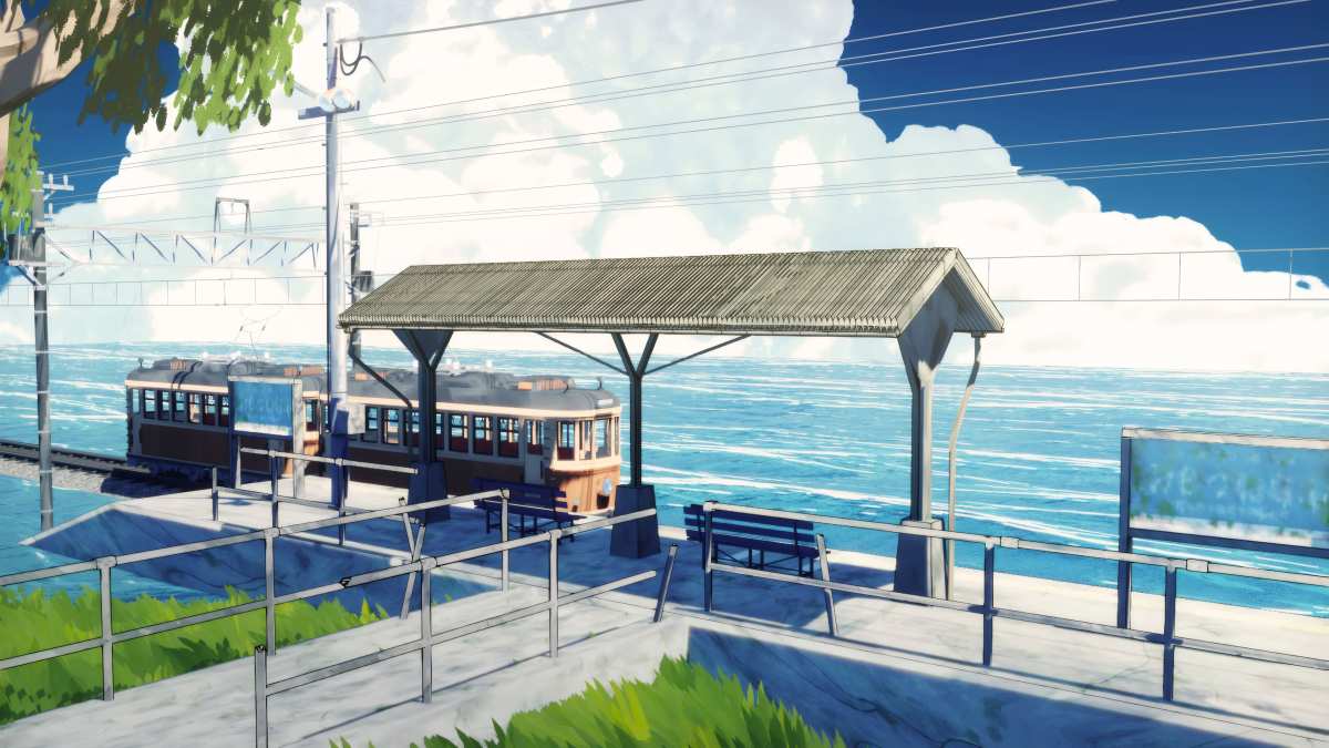 海滨列车停靠站