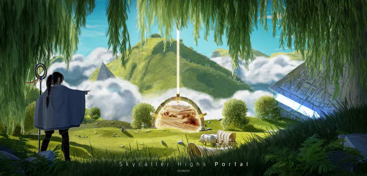 天空之门的数字艺术
