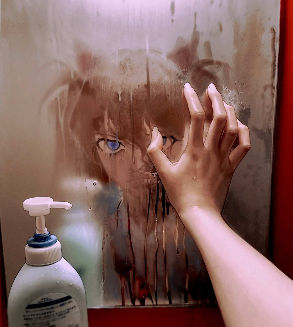 红发蓝眼动漫女孩