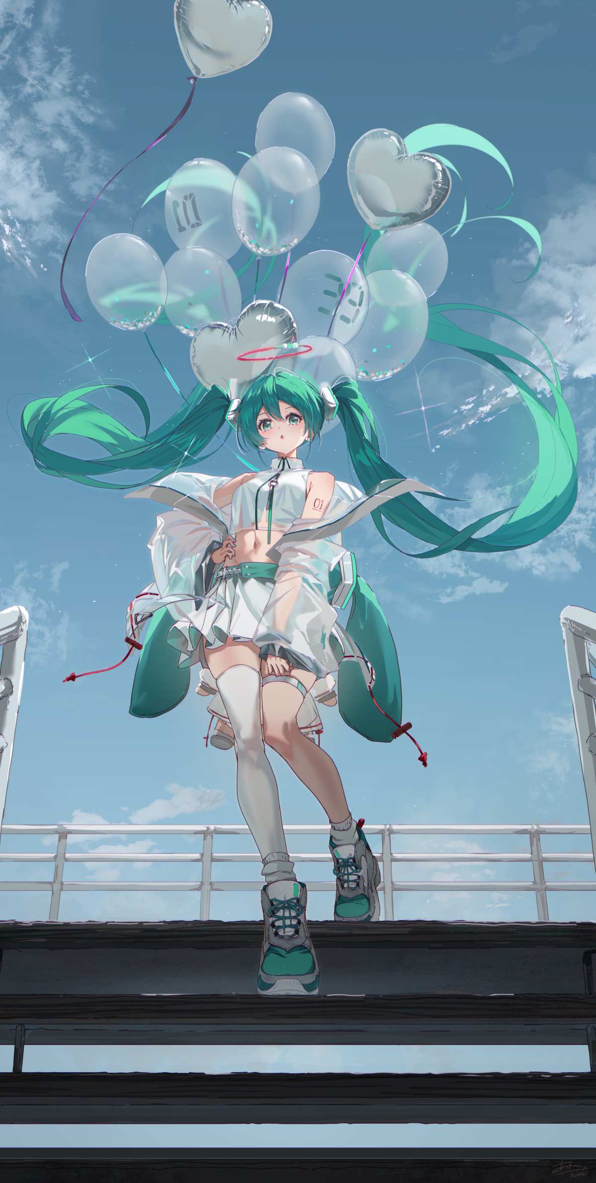 初夏微风下的动漫女孩